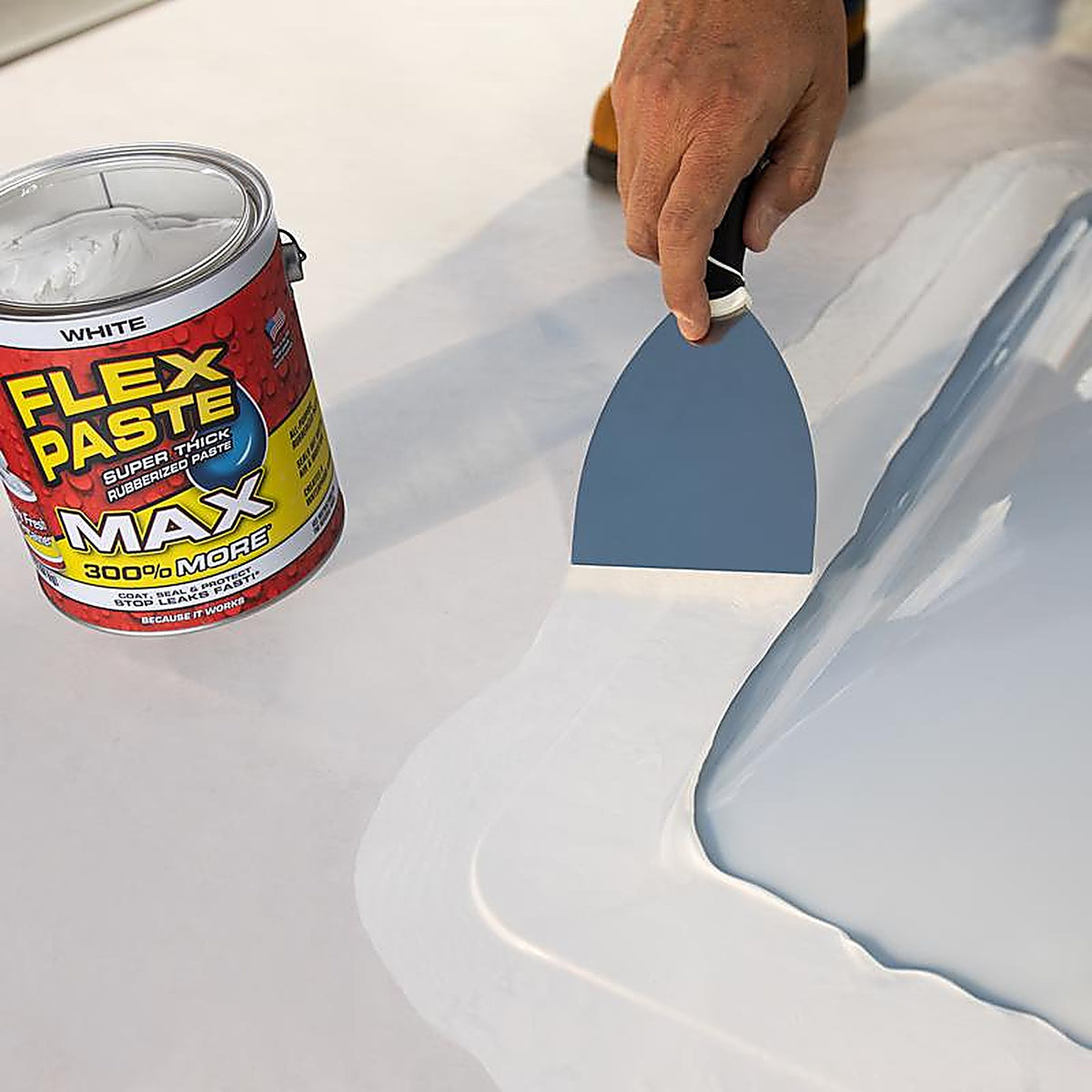 Flex Seal - PFSMAXWHT01 - FLEX PASTE MAX White Rubber Coating 12 lb