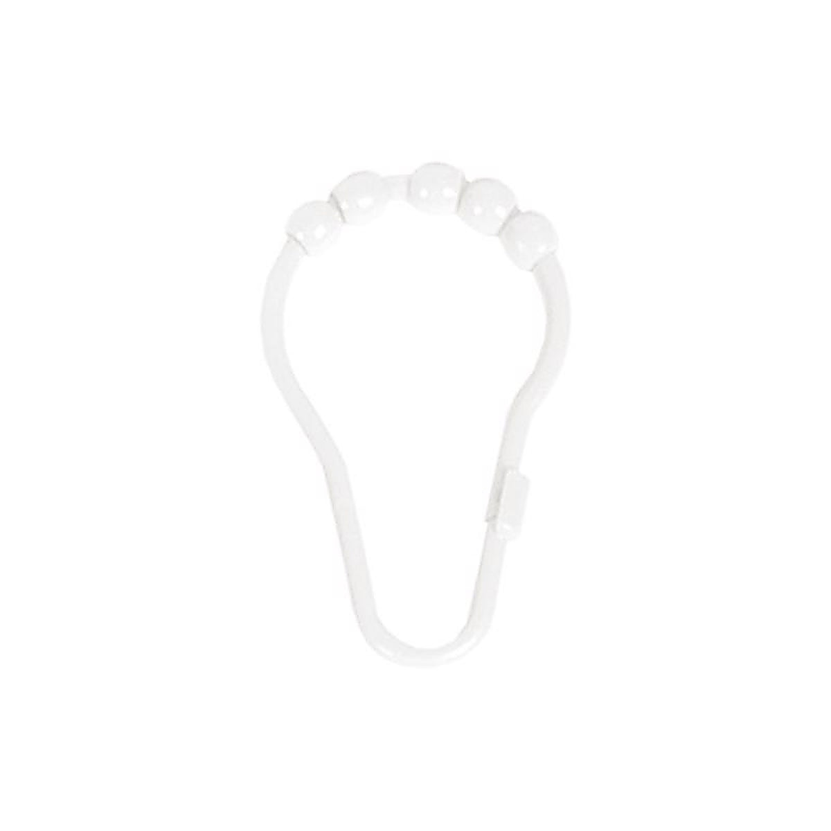 Kenney - KN67140V1 - White Plastic Shower Curtain Rings 12 pk