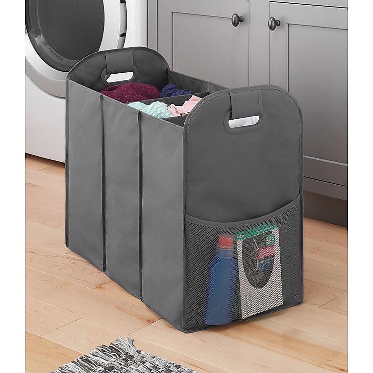 Whitmor - 6266-7702-SAGRY - Gray Fabric Collapsible Hamper 22 in