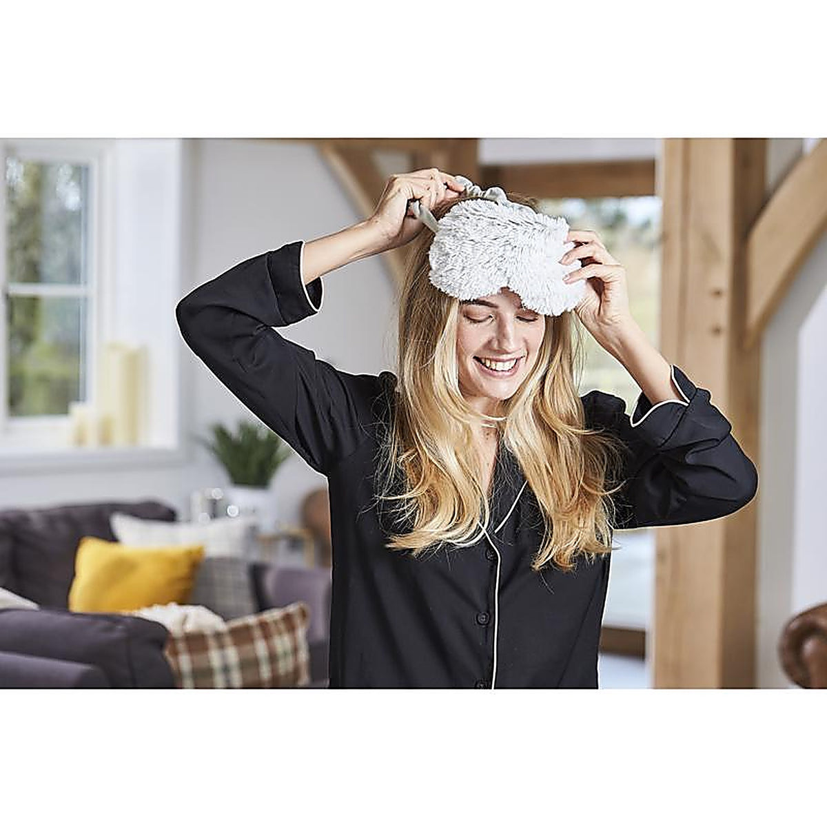 Warmies - CPE-MARSH-G - Marshmallow Eye Masks Gray 8.5 in