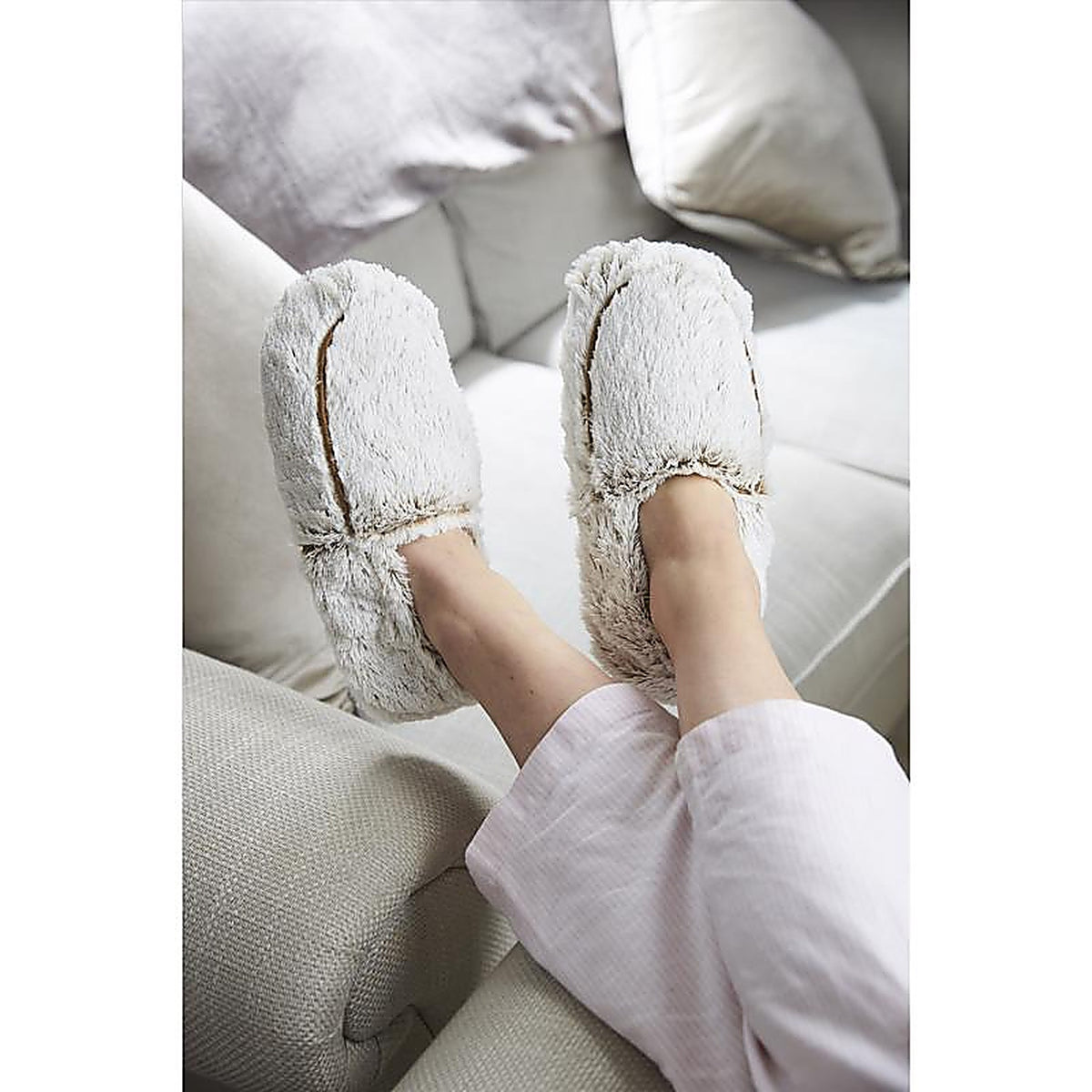 Warmies - FW-SLI-MB - Marshmallow Slippers Brown/Gray