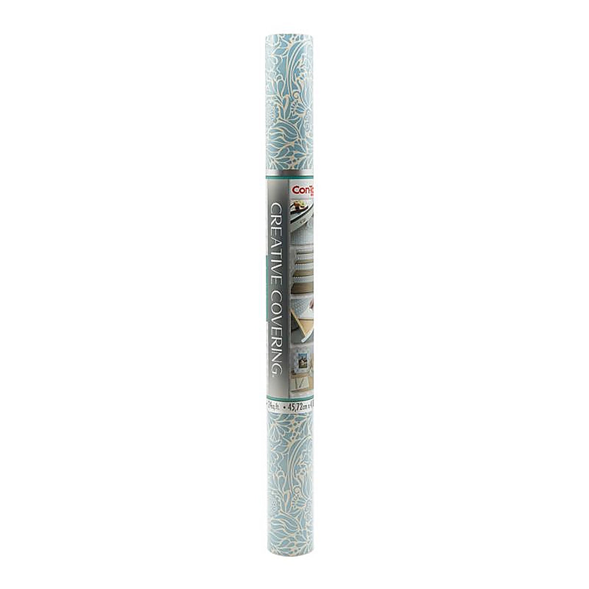 Con-Tact - 16F-C9AW72-06 - Creative Covering 16 ft. L X 18 in. W Batik Blue Self-Adhesive Shelf Liner