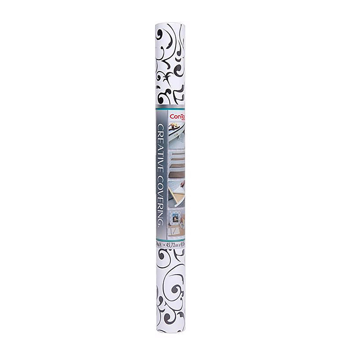 Con-Tact - 16F-C9AR62-06 - Creative Covering 16 ft. L X 18 in. W Virtu Black Self-Adhesive Shelf Liner