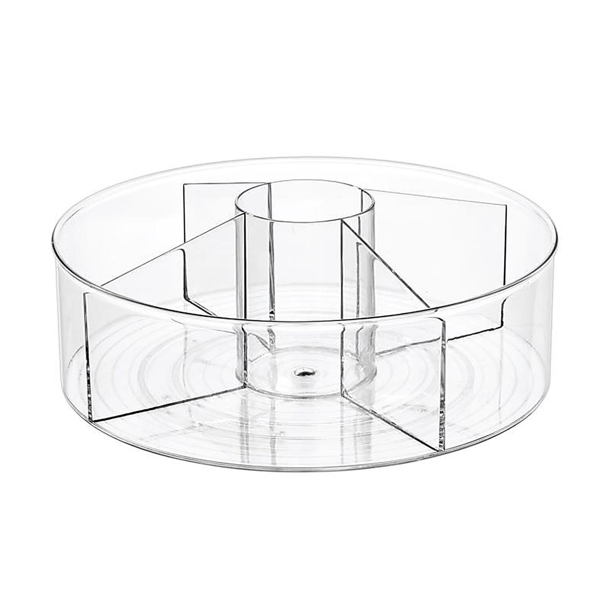 InterDesign - 3850 - Clear Divided Kitchen Bin 4.5 in. H X 11.5 in. W X 11.5 in. D
