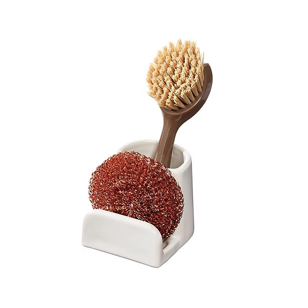 InterDesign - 51751 - 3.69 in. L X 2.93 in. W X 3.03 in. H Sponge and Brush Holder