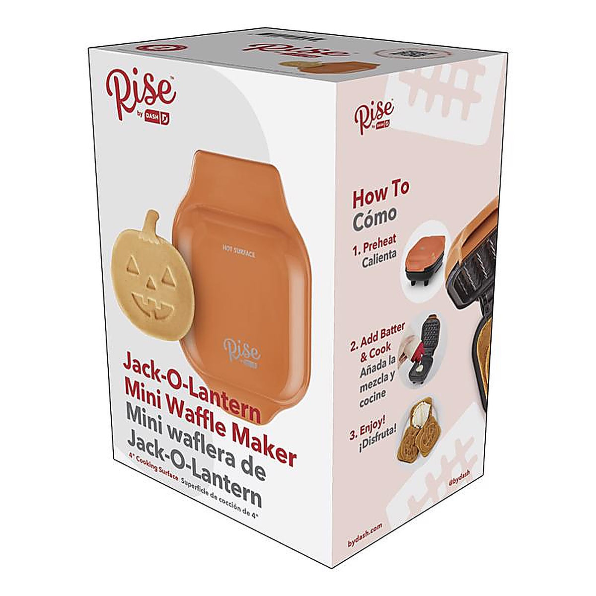 Rise by Dash - RMWP001GBOP06 - Jack-O-Lantern Orange Plastic Waffle Maker