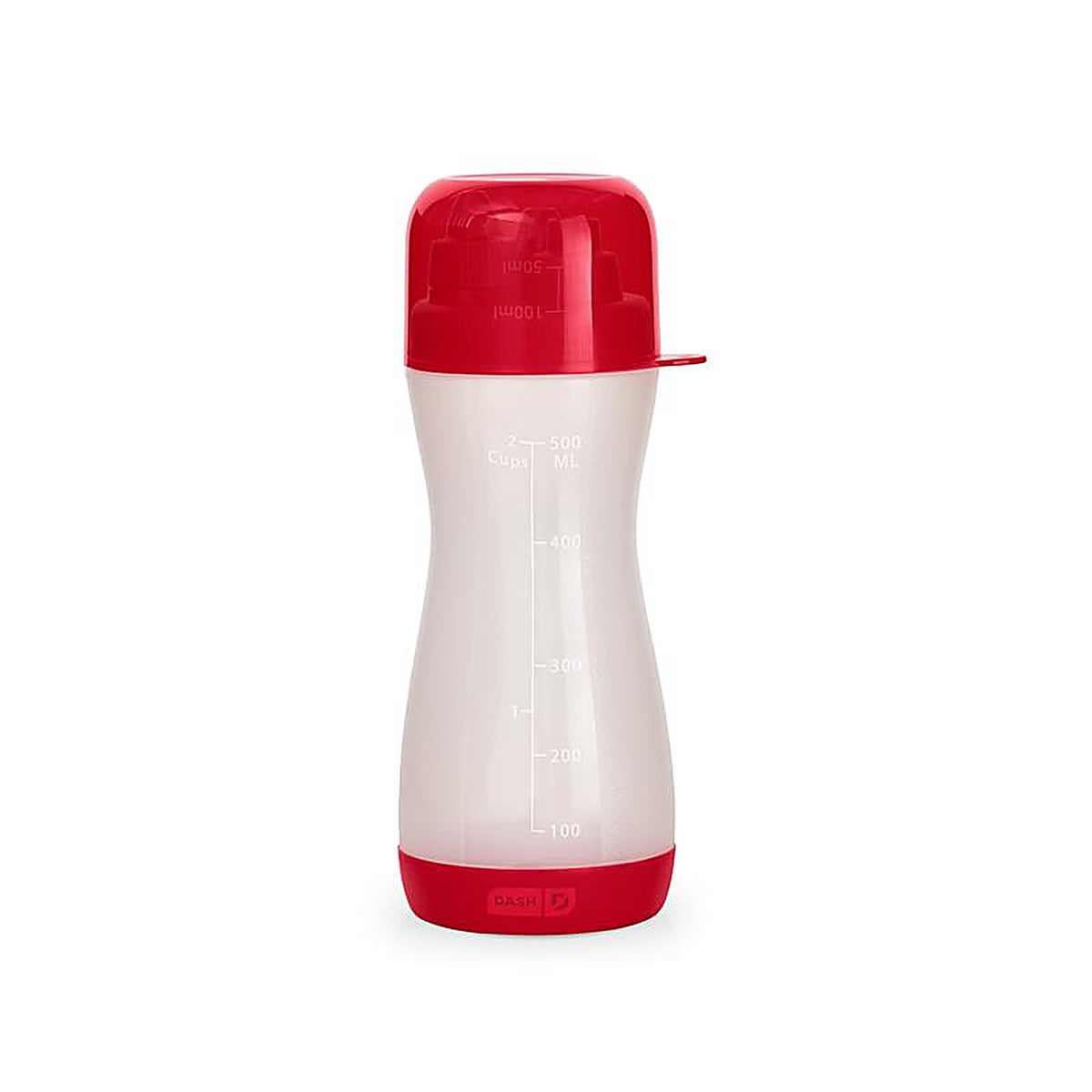 Rise by Dash - RBB500GBRR16 - Clear/Red ABS Plastic Batter Bottle 2 cups