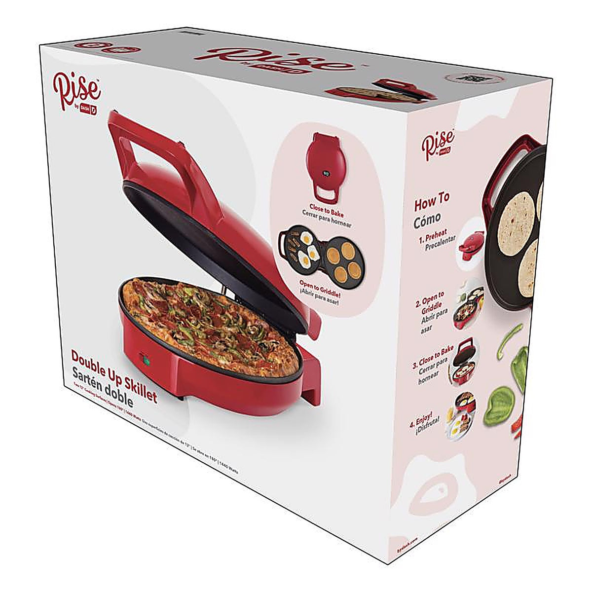 Rise by Dash - RDUS120GBRR02 - 16 in. L X 12 in. W Metal Nonstick Surface Electric Griddles