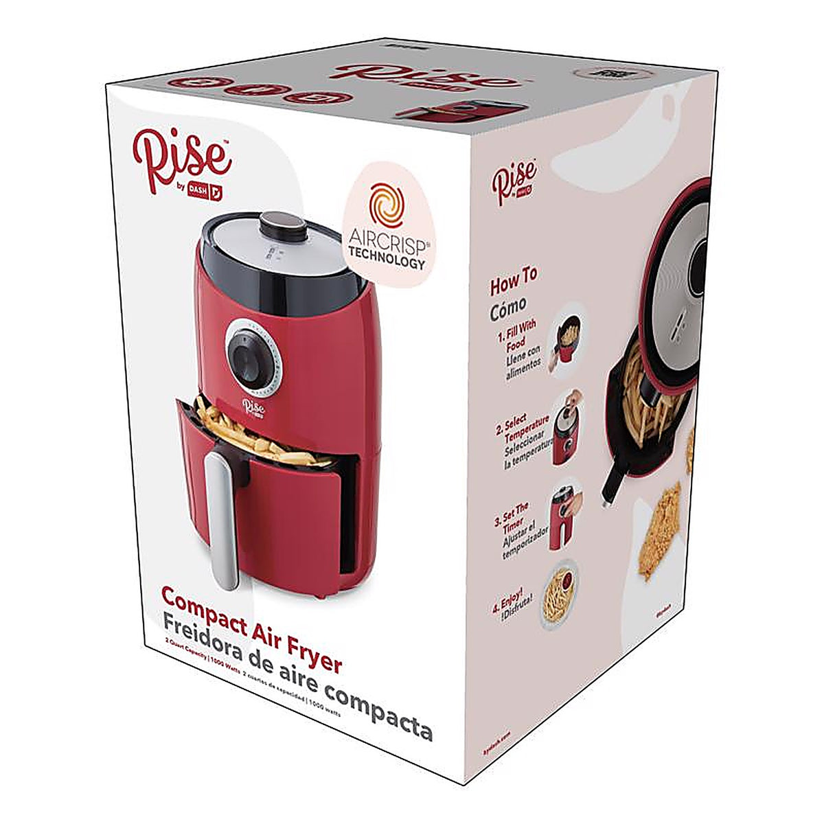 Rise by Dash - RCAF160GBRR02 - Red 2 qt. cap. Air Fryer