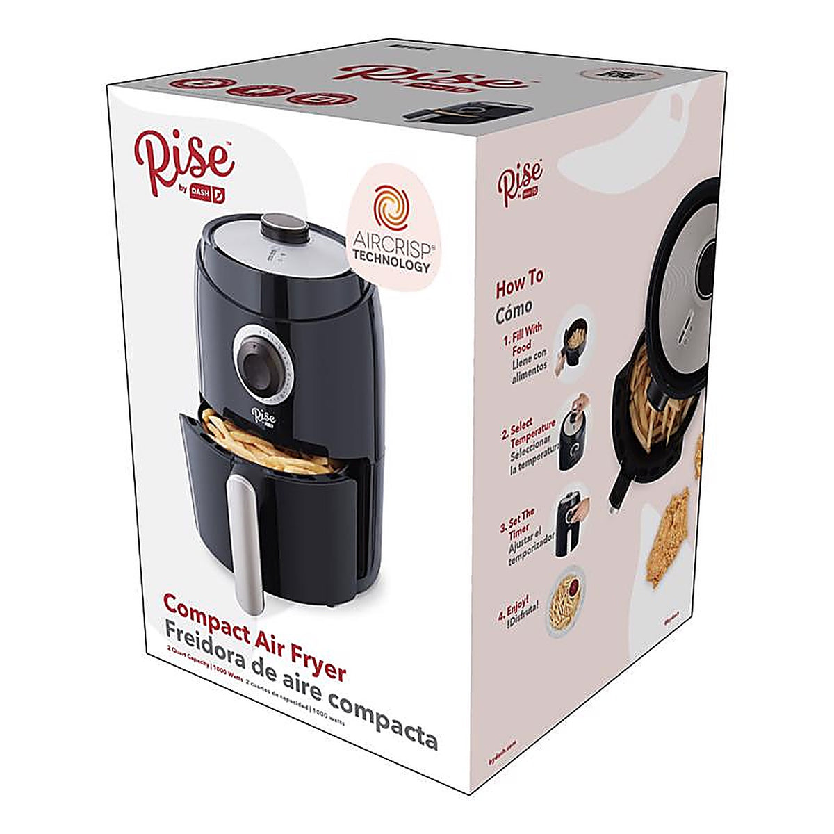 Rise by Dash - RCAF160GBBK02 - Black 2 qt Air Fryer