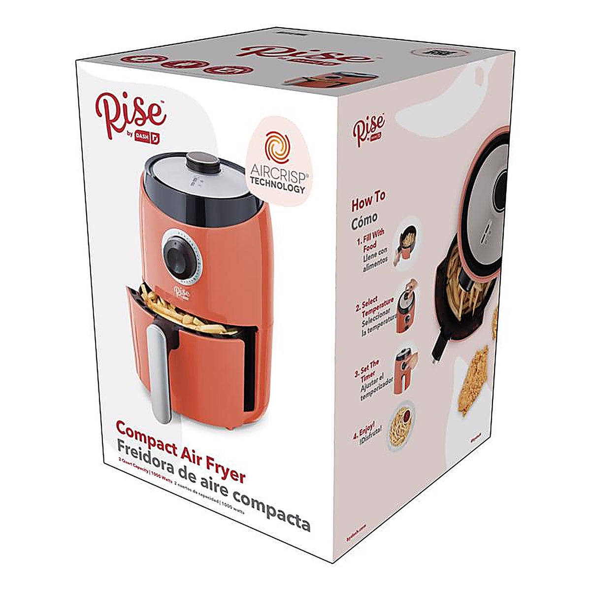 Rise by Dash - RCAF160GBOR02 - Orange 2 qt Air Fryer