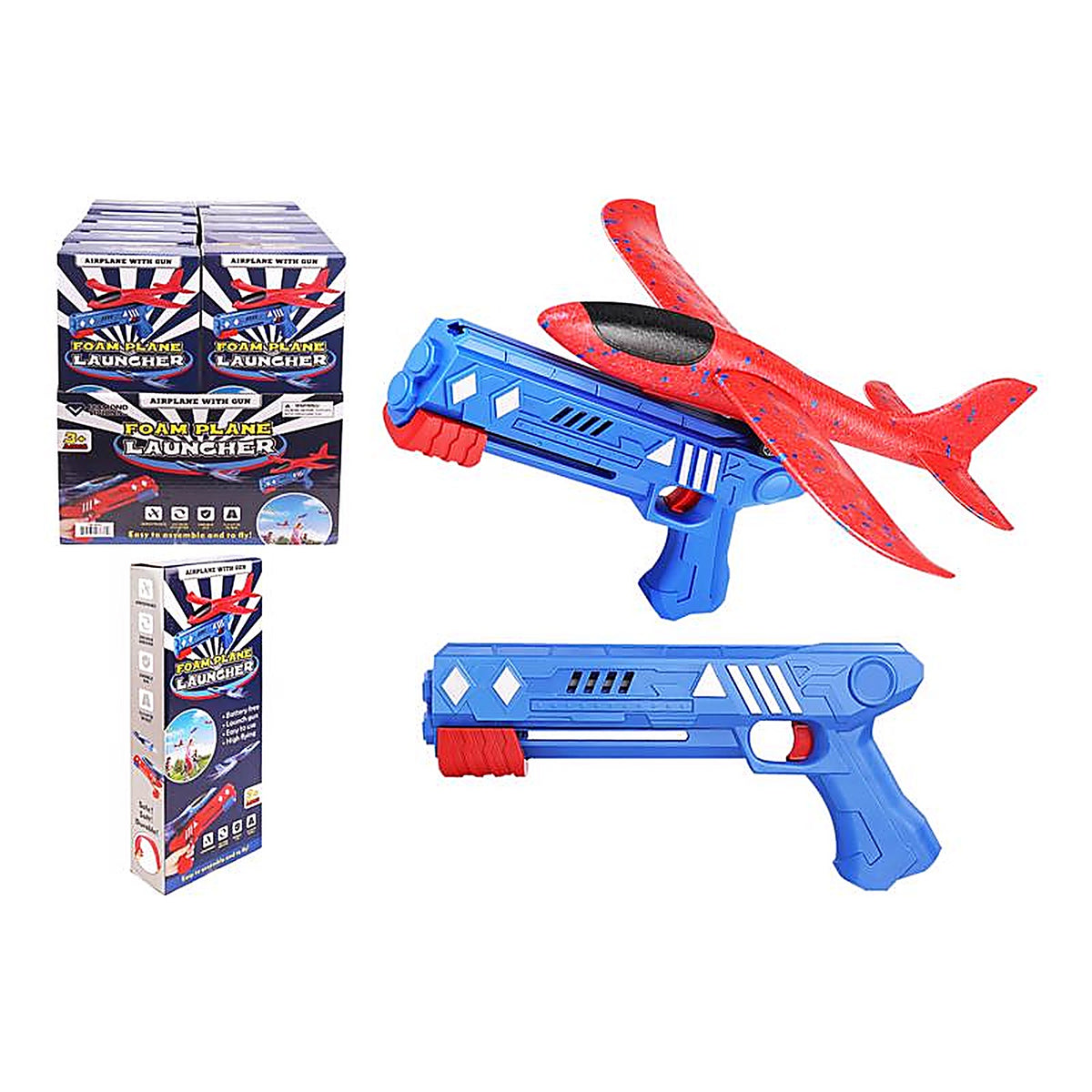 Diamond Visions - TM-3681 - Toy Launcher Glider Plane Shooter Foam 2 pk