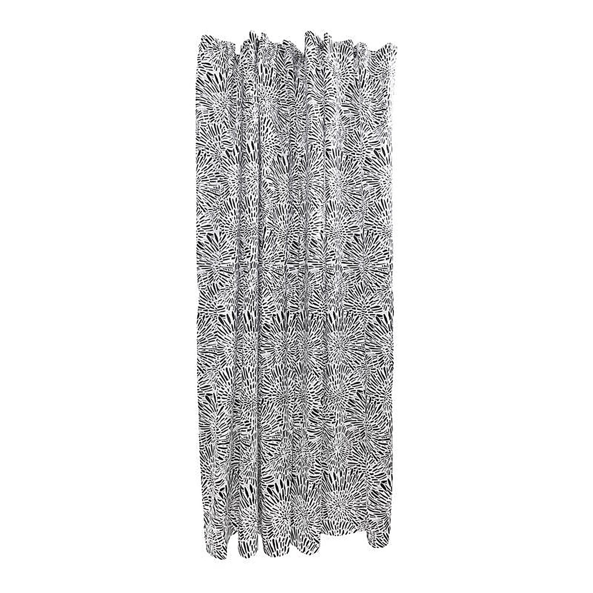 Sttelli - DAS-115-BLA - Dandelion 72 in. H X 72 in. W Black Shower Curtain Polyester