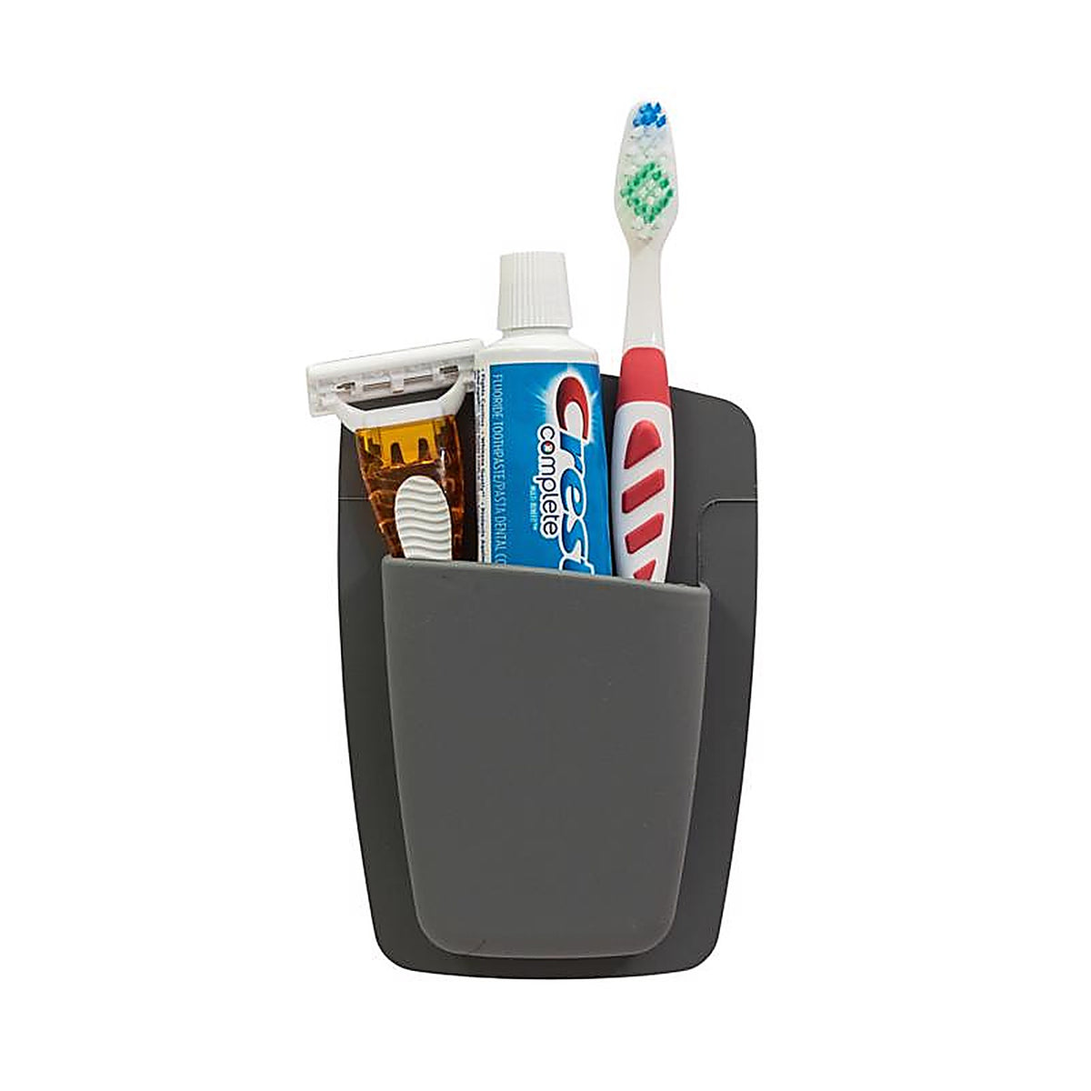 Sttelli - SIO-BOR-GRA - Gray Silicone Caddy/Razor/Toothbrush Holder
