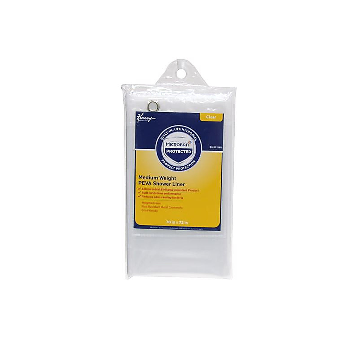 Kenney - MB61160 - 72 in. H X 70 in. W Clear Shower Curtain Liner PEVA