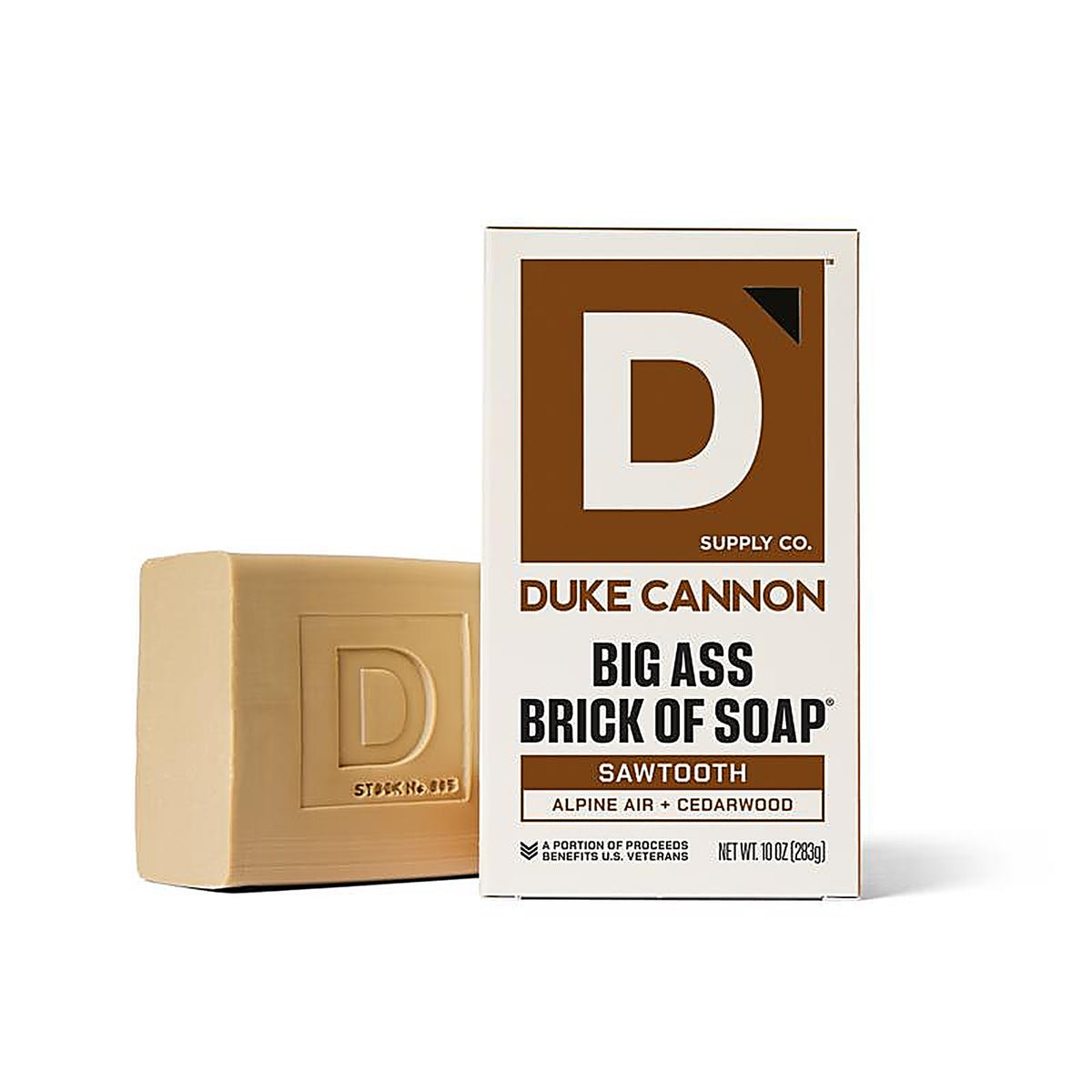 Duke Cannon - 1000165 - Big Ass Brick Of Soap Cream Sawtooth Shower Soap 10 oz 1 pk