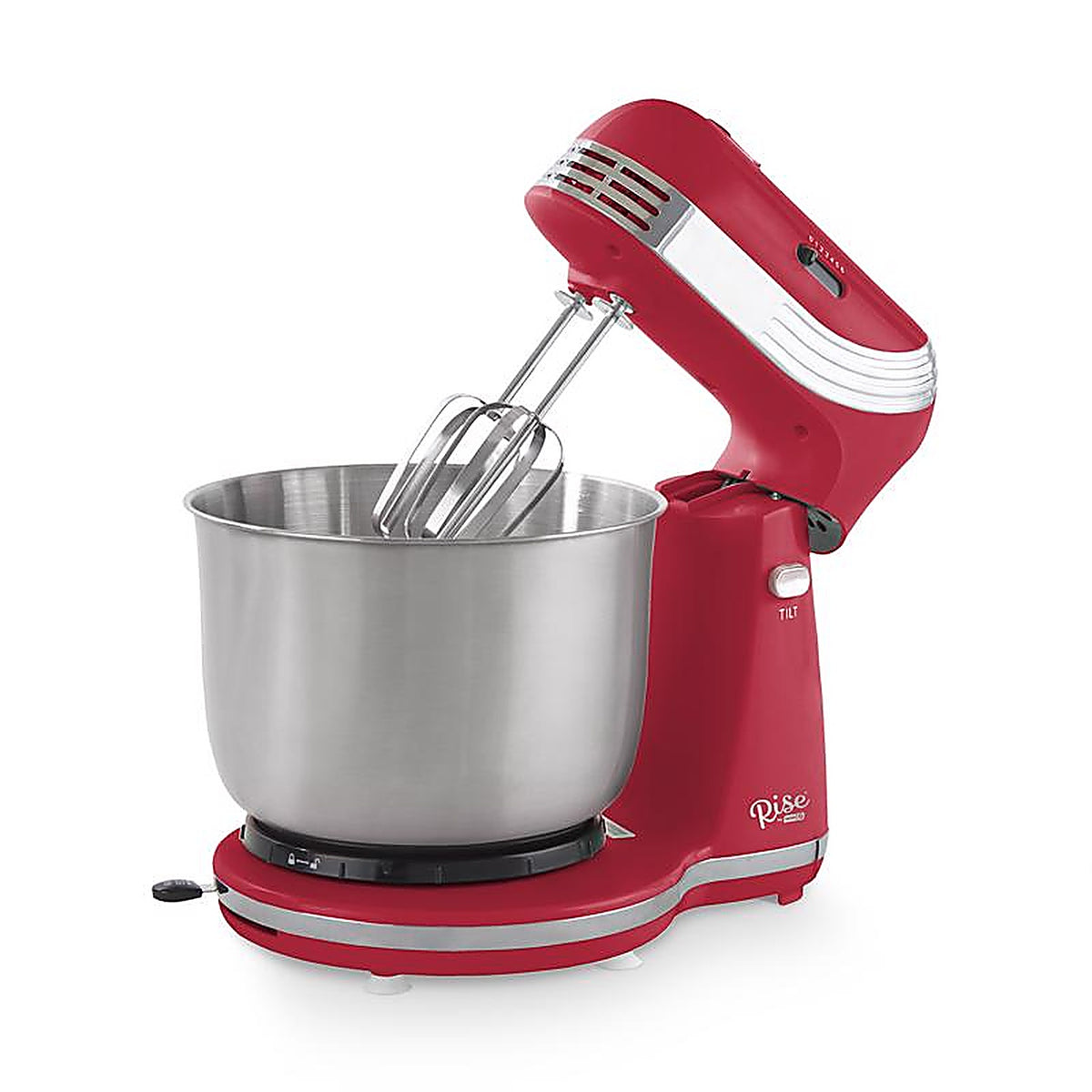 Rise by Dash - RCSM200GBRR02 - Red 3 qt. cap. 6 speed Stand Mixer