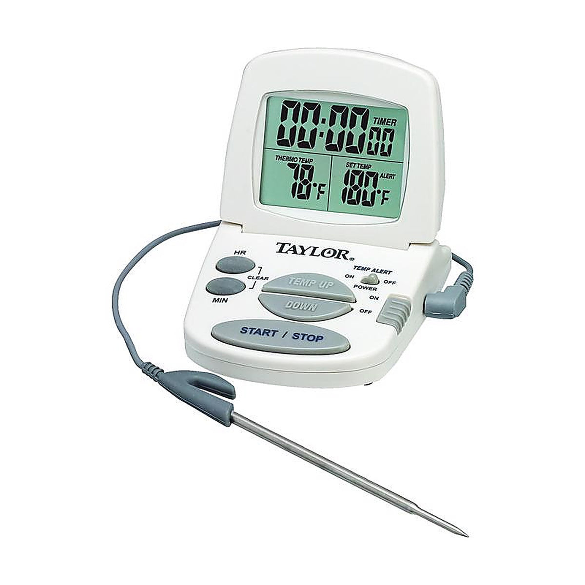 Taylor - 1470N - Instant Read Digital Probe Thermometer w/ Alarm & Timer