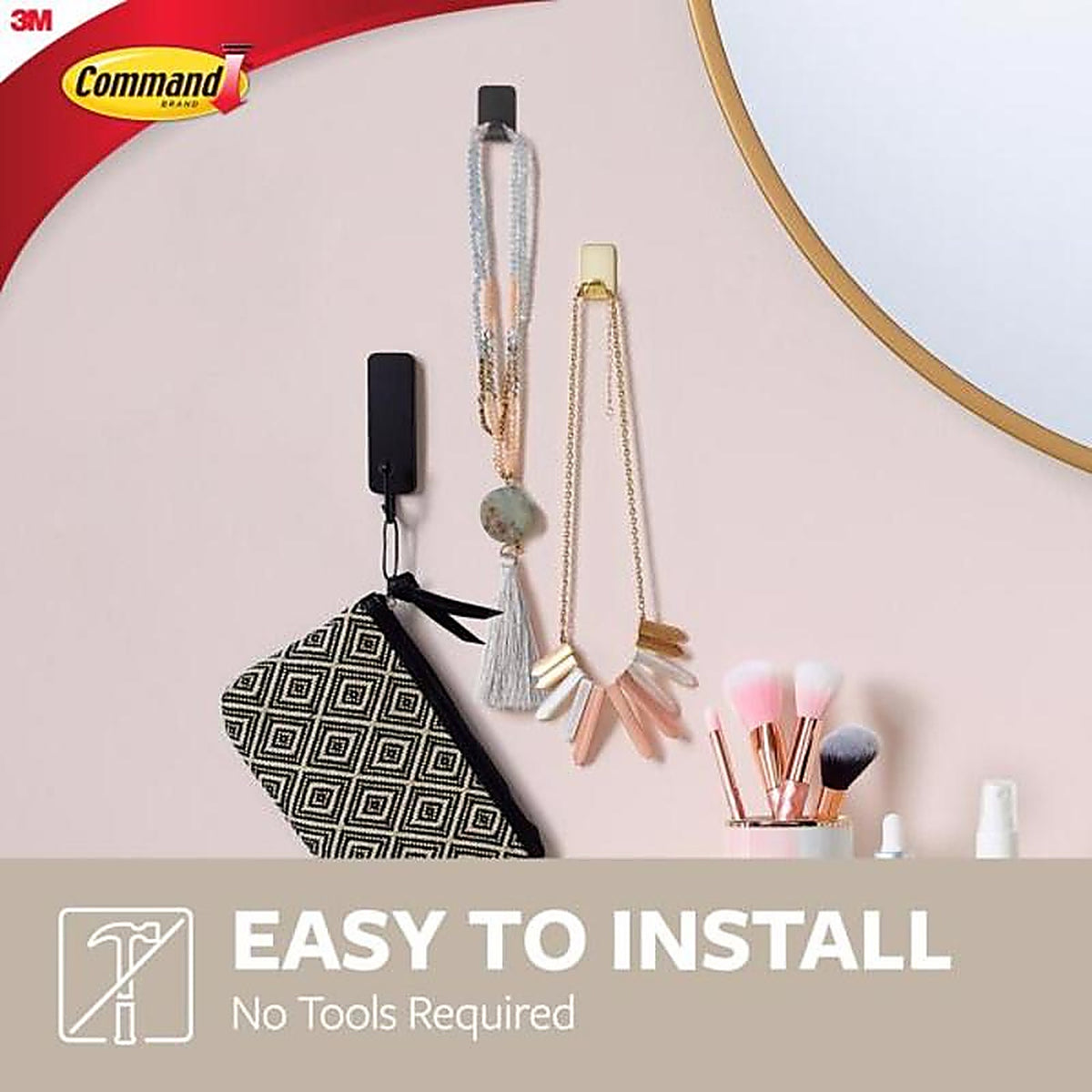 3M - 17032MB-4ES - Command Small Plastic Hook 1 in. L 4 pk