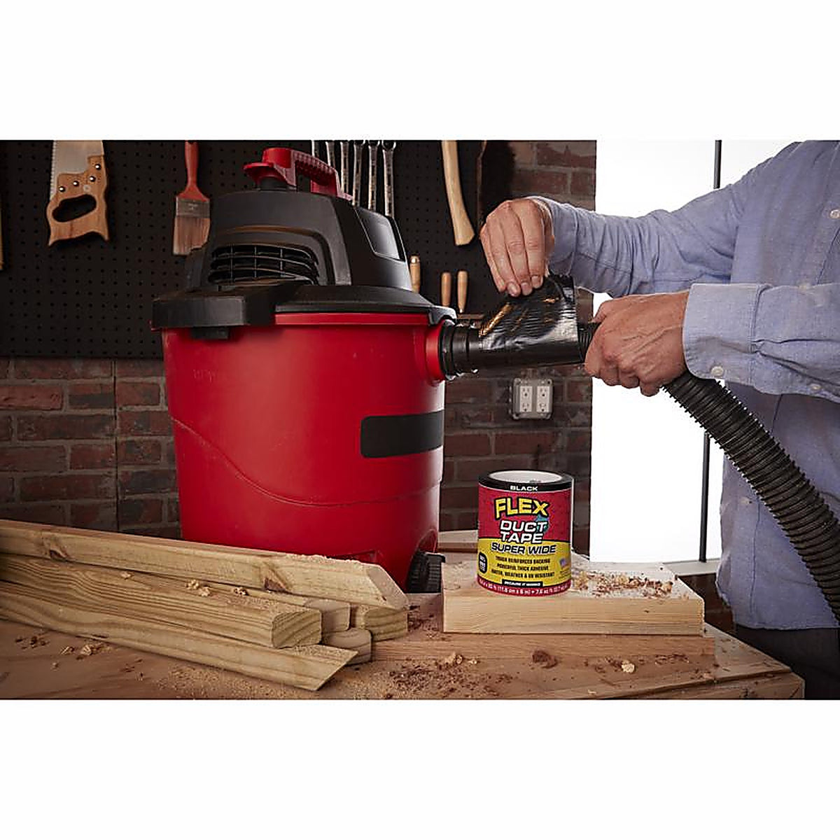 Flex Seal - DTBLKR4620 - Flex Super Wide Duct Tape 4.6 in. W X 20 ft. L Black Duct Tape