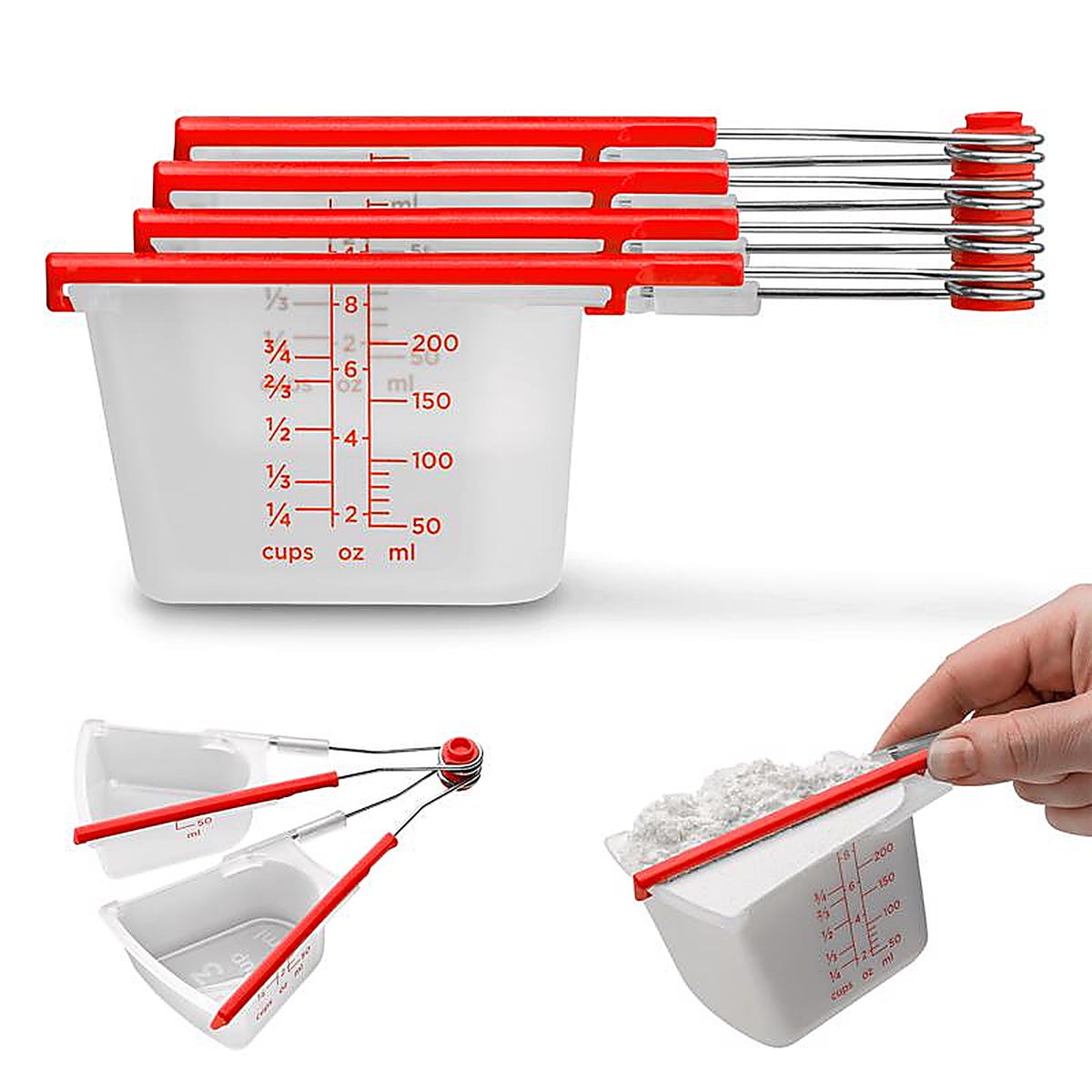 Dreamfarm - DFLV2430 - Polypropylene Clear/Red Measuring Cup