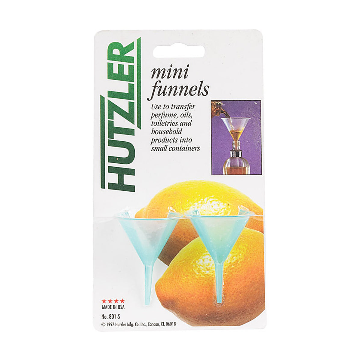 Harold Import - 801 - Clear Plastic 1.6 oz Mini Funnels