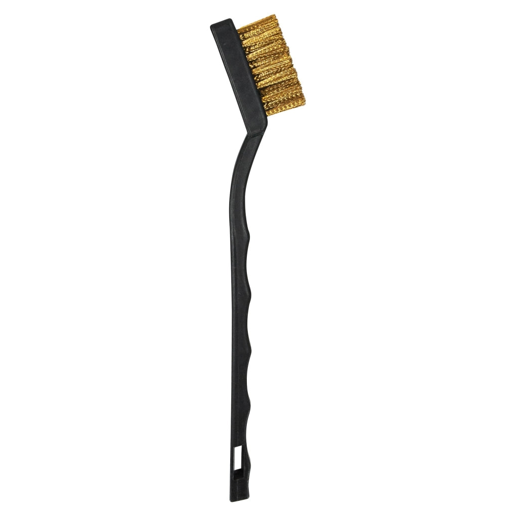 AES|609|B - Detail Brush, 7 in OAL, 1/2 in Brush, Brass, Nylon Handle