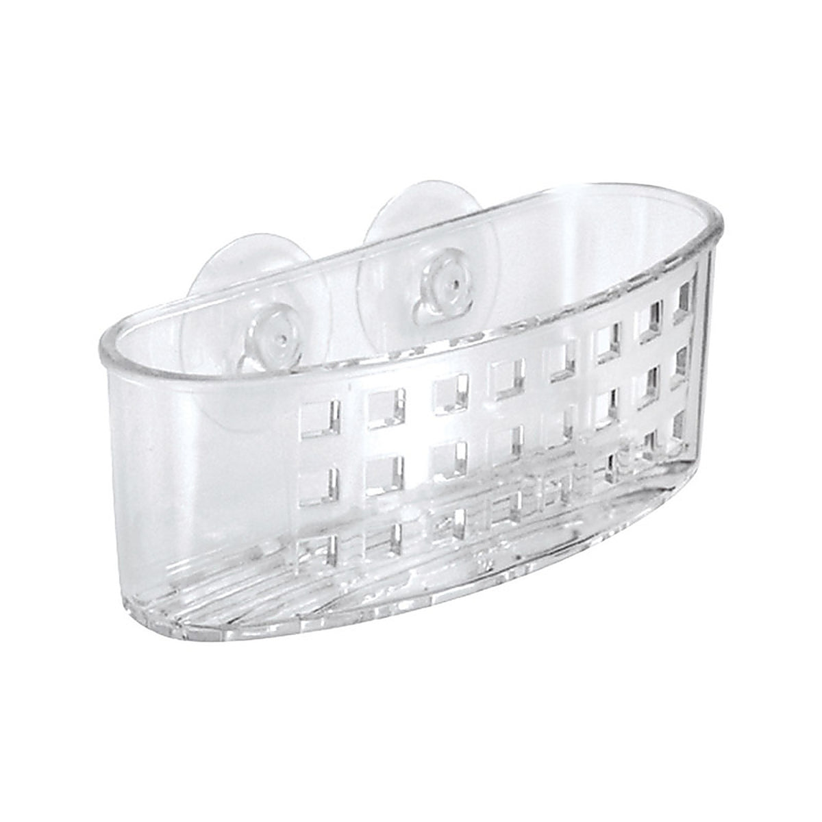 InterDesign - 38900 - 2.5 in. W x 6.5 in. L Clear Plastic Suction Sponge and Scrubber Center