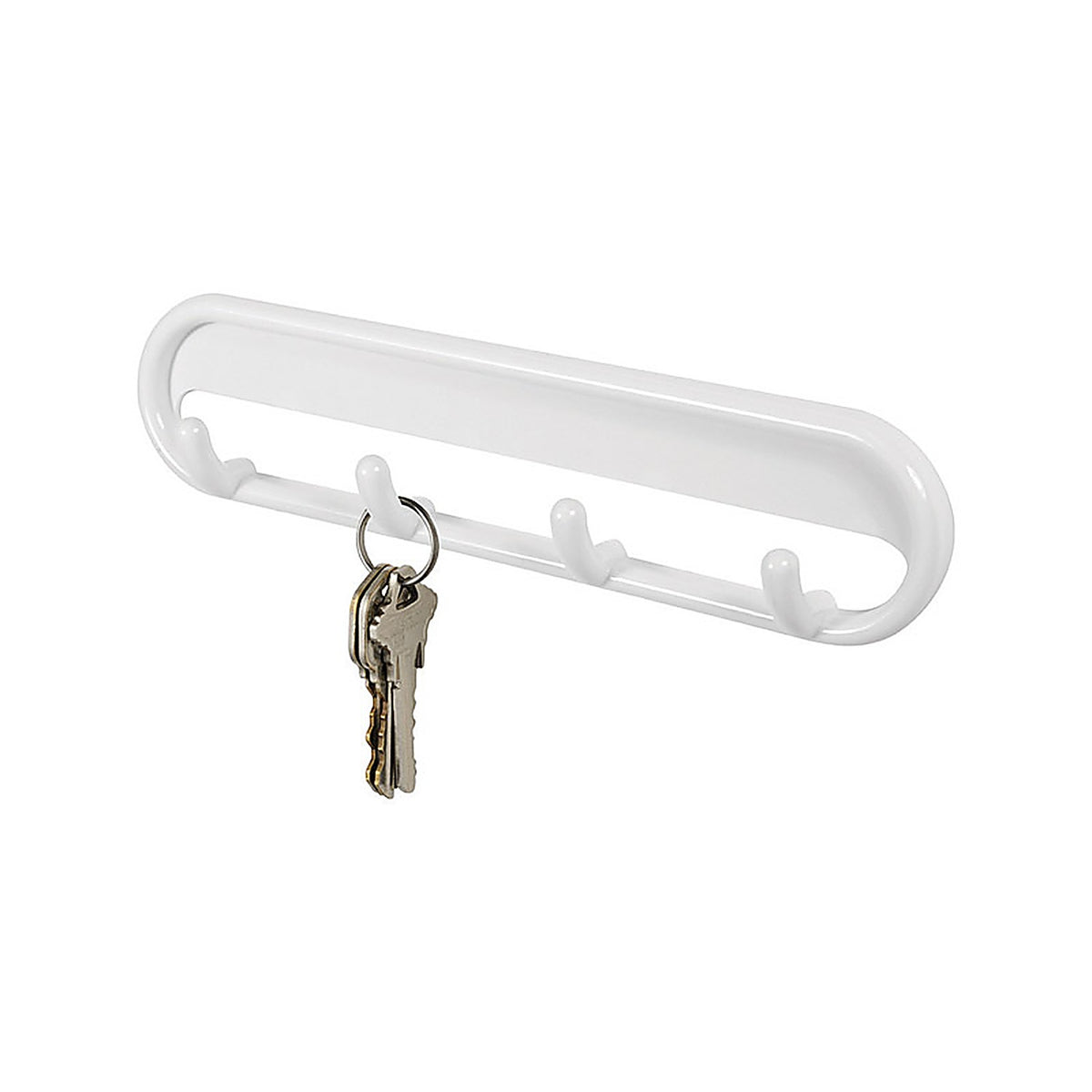 InterDesign - 15501 - 8 in. L White Plastic Medium Multi-Purpose 4-Hook Rack - 1/Pack