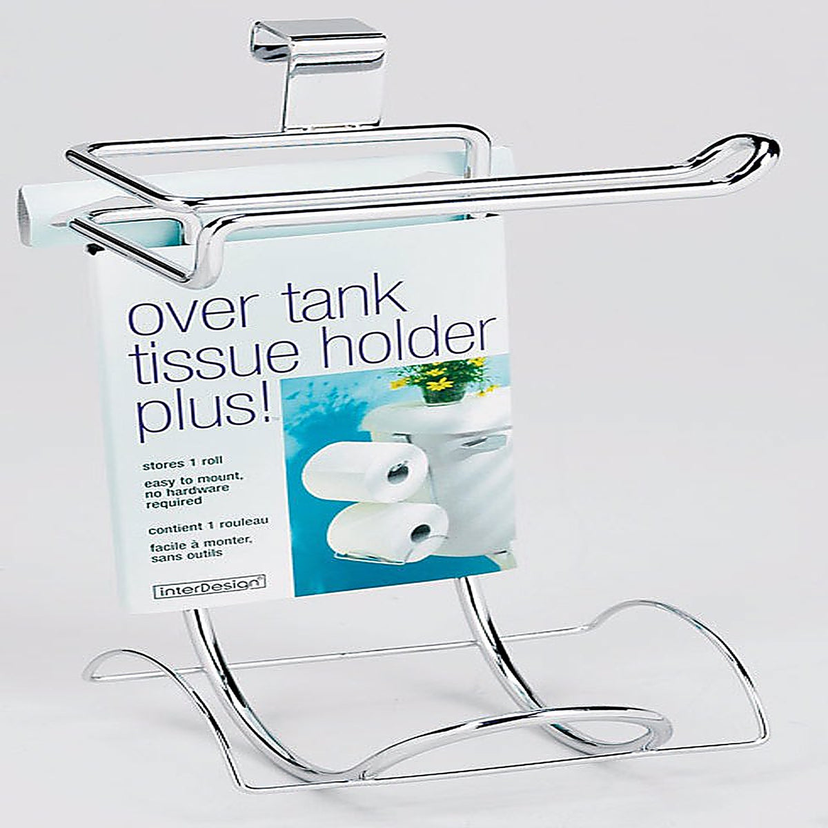 InterDesign - 69030 - Chrome Silver Over the Tank Toilet Paper Holder