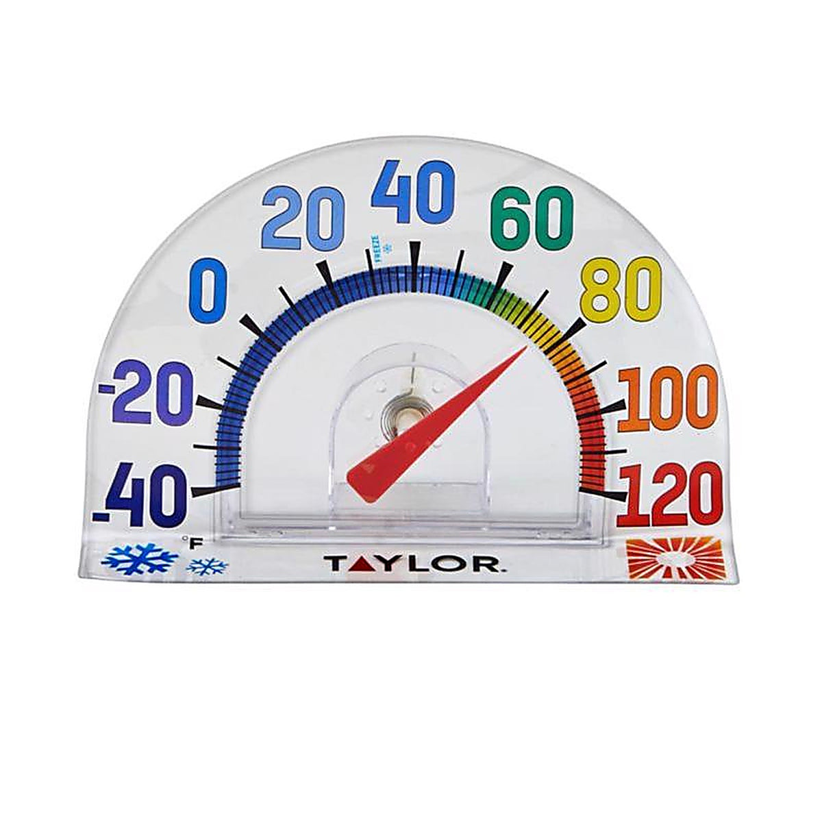 Taylor - 5323 - Window Cling Dial Thermometer Plastic Clear