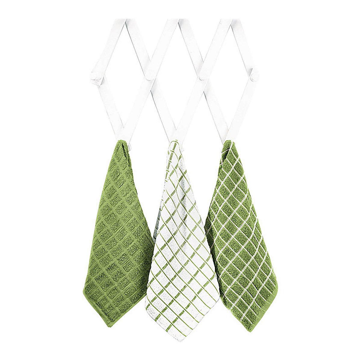 Ritz - 82430 - Cactus Cotton Check Kitchen Towel 3 pk