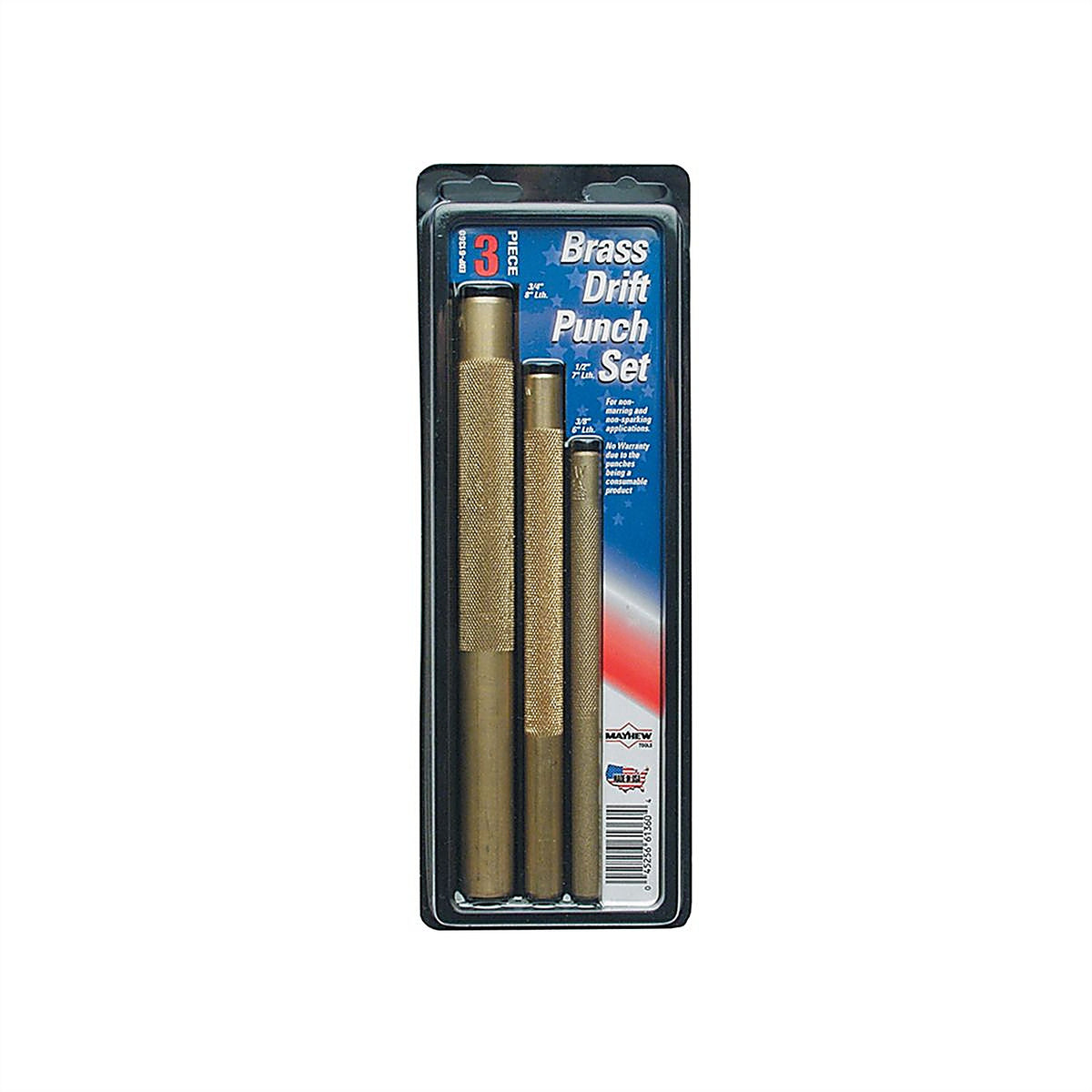Mayhew Tools - 61360 - 3Pc Brass Drift Punch Kit