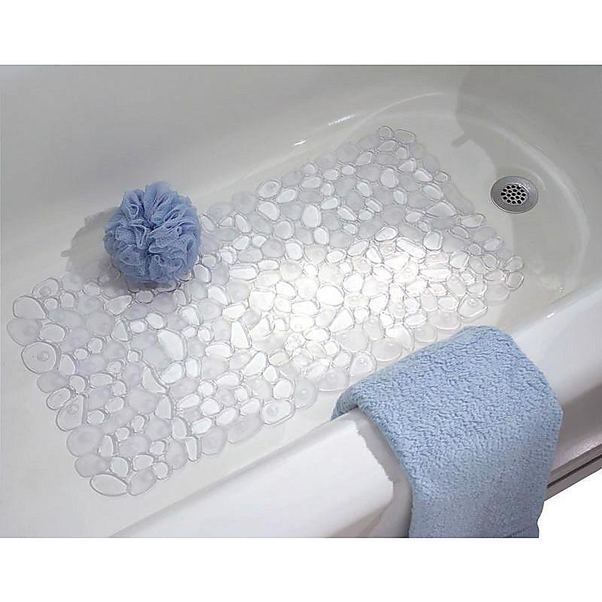 InterDesign - 80010 - 26-1/2 in. L x 13-1/2 in. W Clear Plastic Bath Mat