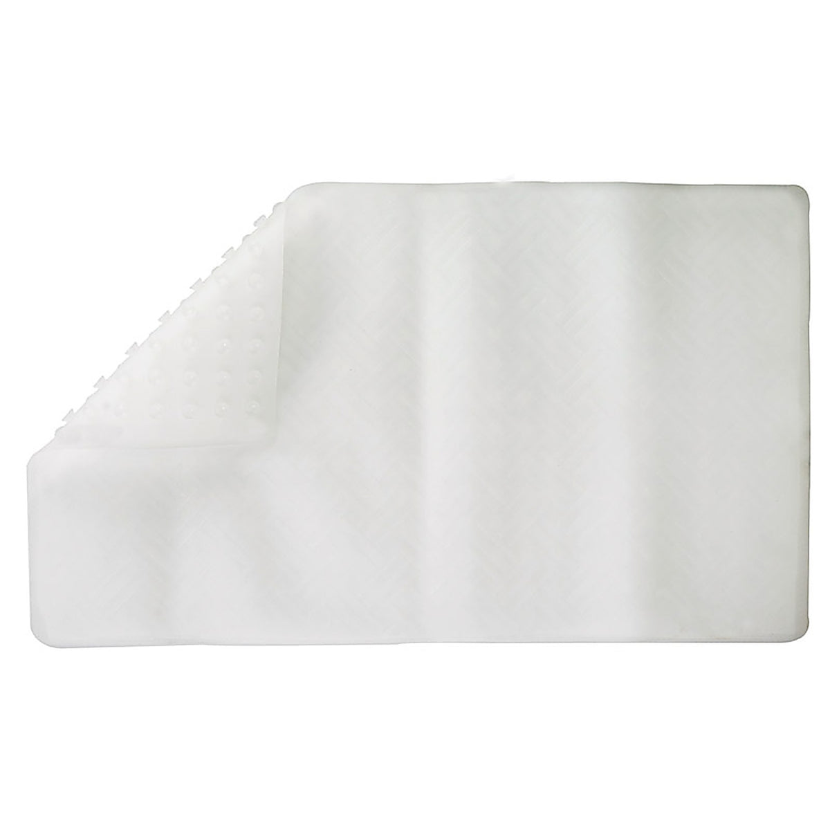 Living Accents - MB3212-CLEAR - 28 in. L x 16 in. W Clear Thermo Plastic Elastomer Bath Mat Latex Free