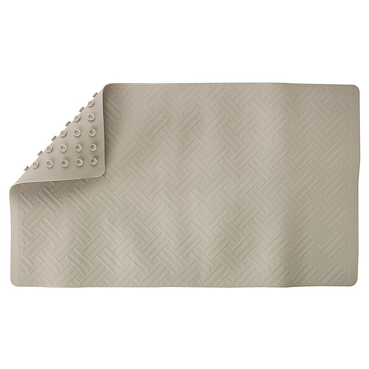 Living Accents - MB3212-TAN - 28 in. L x 16 in. W Beige Thermo Plastic Elastomer Bath Mat Latex Free