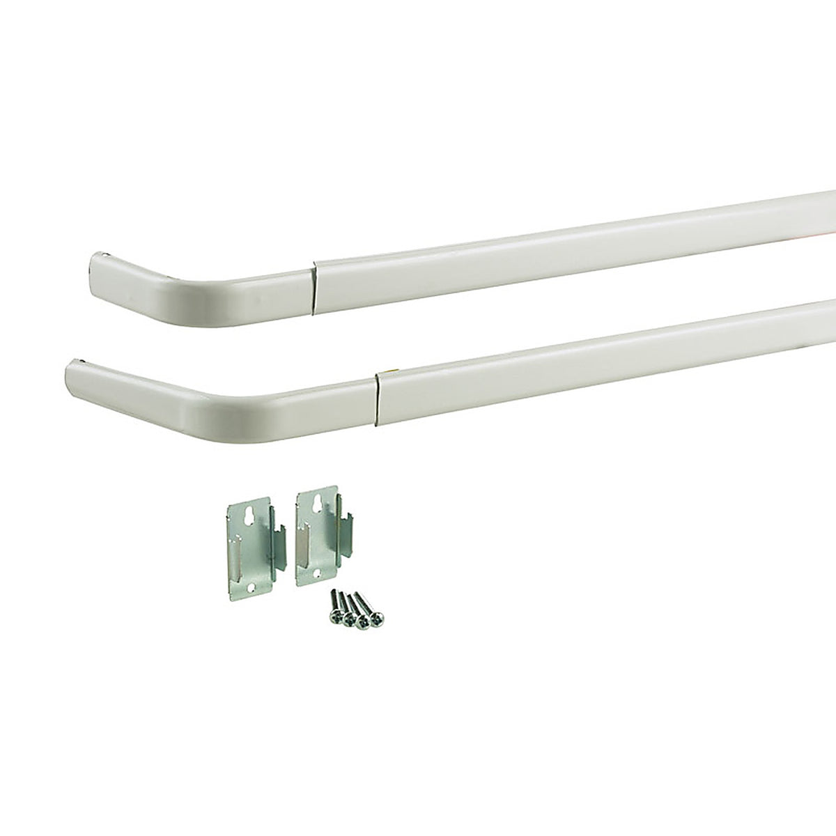 Kenney - KN521 - Enamel White Double Curtain Rod 28 in. L x 48 in. L