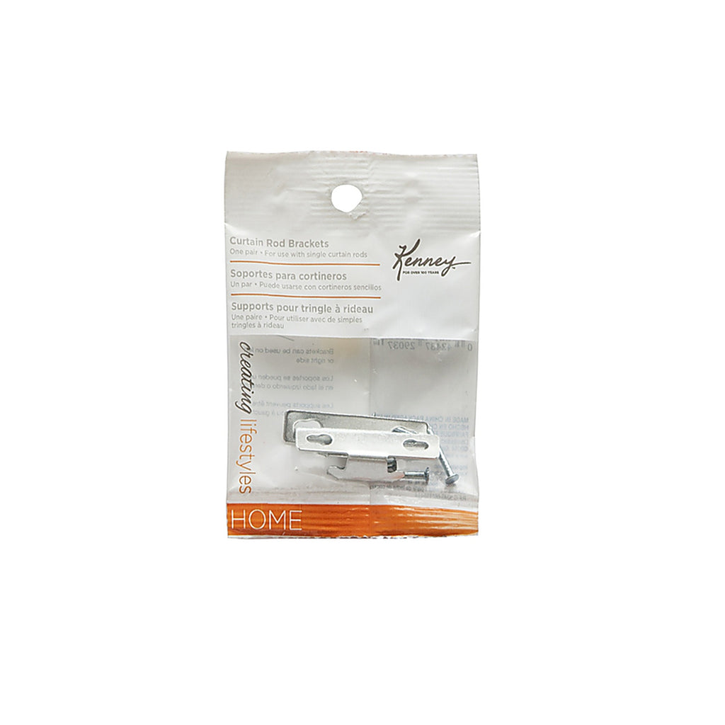 Kenney - KN851 - Chrome Silver Curtain Rod Bracket