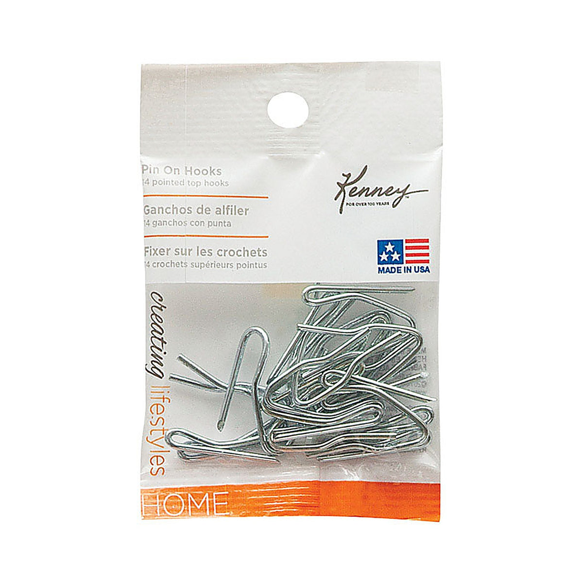 Kenney - KN1002 - Chrome Chrome Pin On Hook