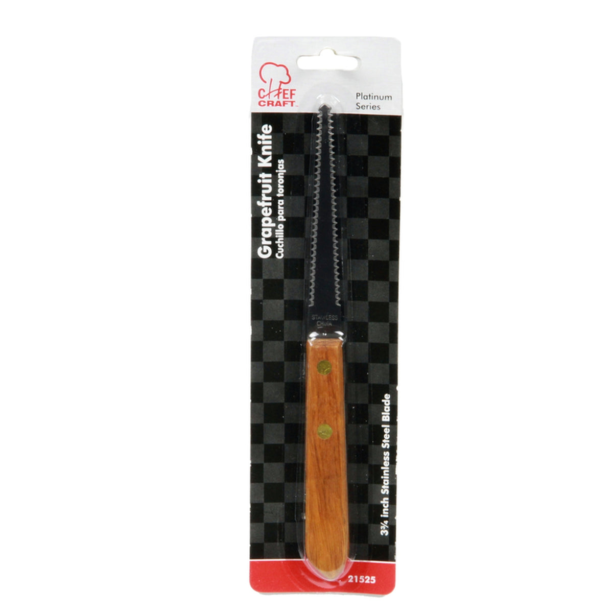 Chef Craft - 21525 - 3.5 in. L Stainless Steel Grapefruit Knife 1/pc.