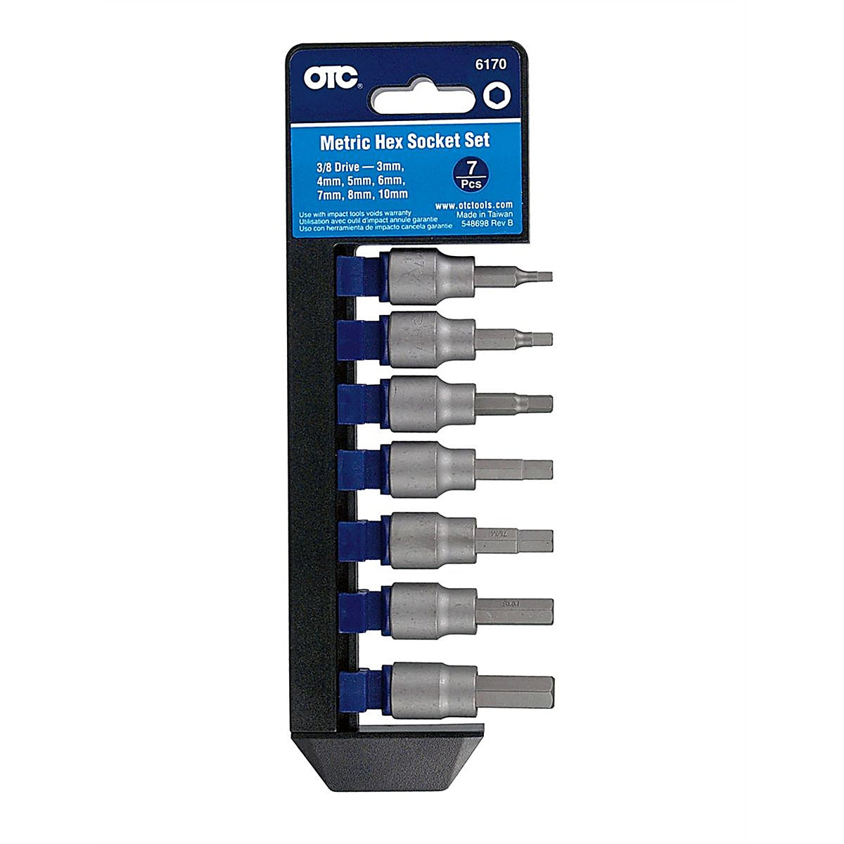 OTC - 6170 - 7 pc. Metric Hex Bit Socket Set