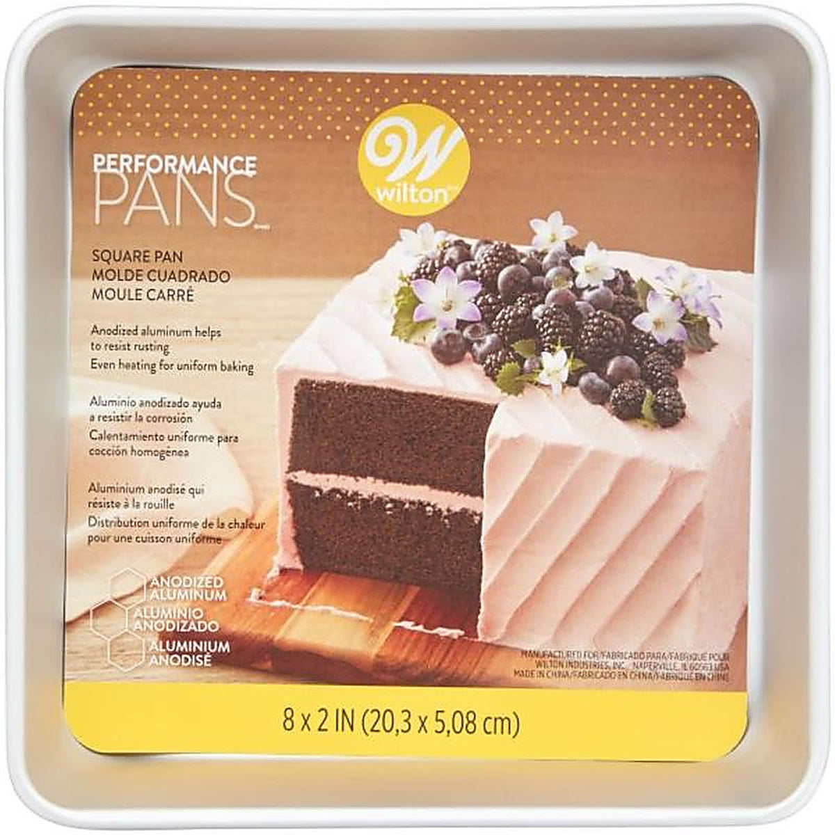 Wilton - 191003097 - 8 in. W X 8 in. L Cake Pan Silver 1 pc