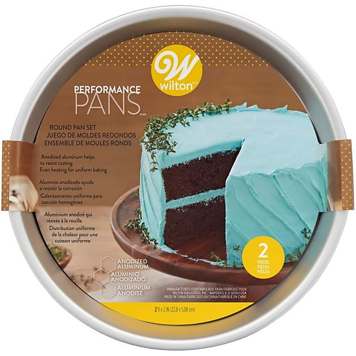 Wilton - 191003076 - 9 in. W X 9.9 in. L Cake Pan Silver 2 pc