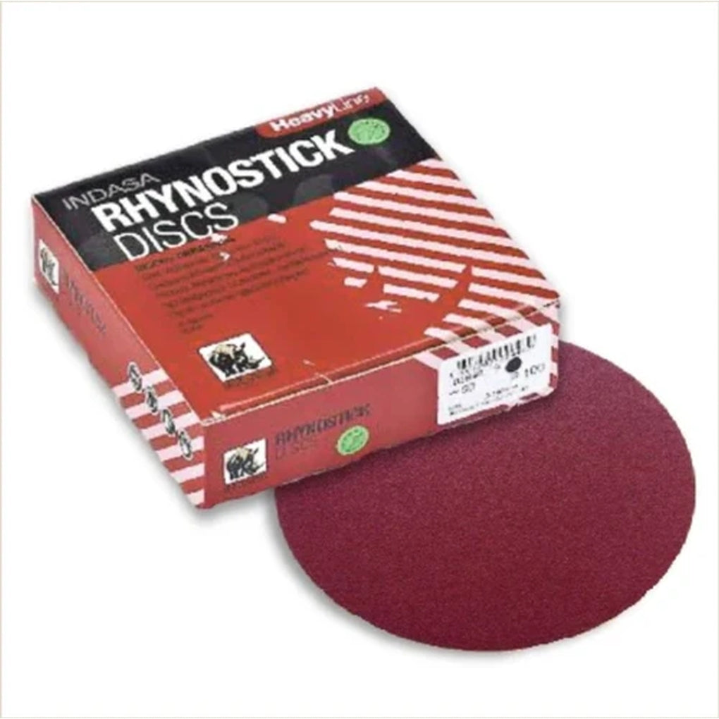 INDASA|620-36E|Rhynogrip Red Line XL Abrasive Solid Disc, 6 in Dia, 36 Grit, 50/Pack