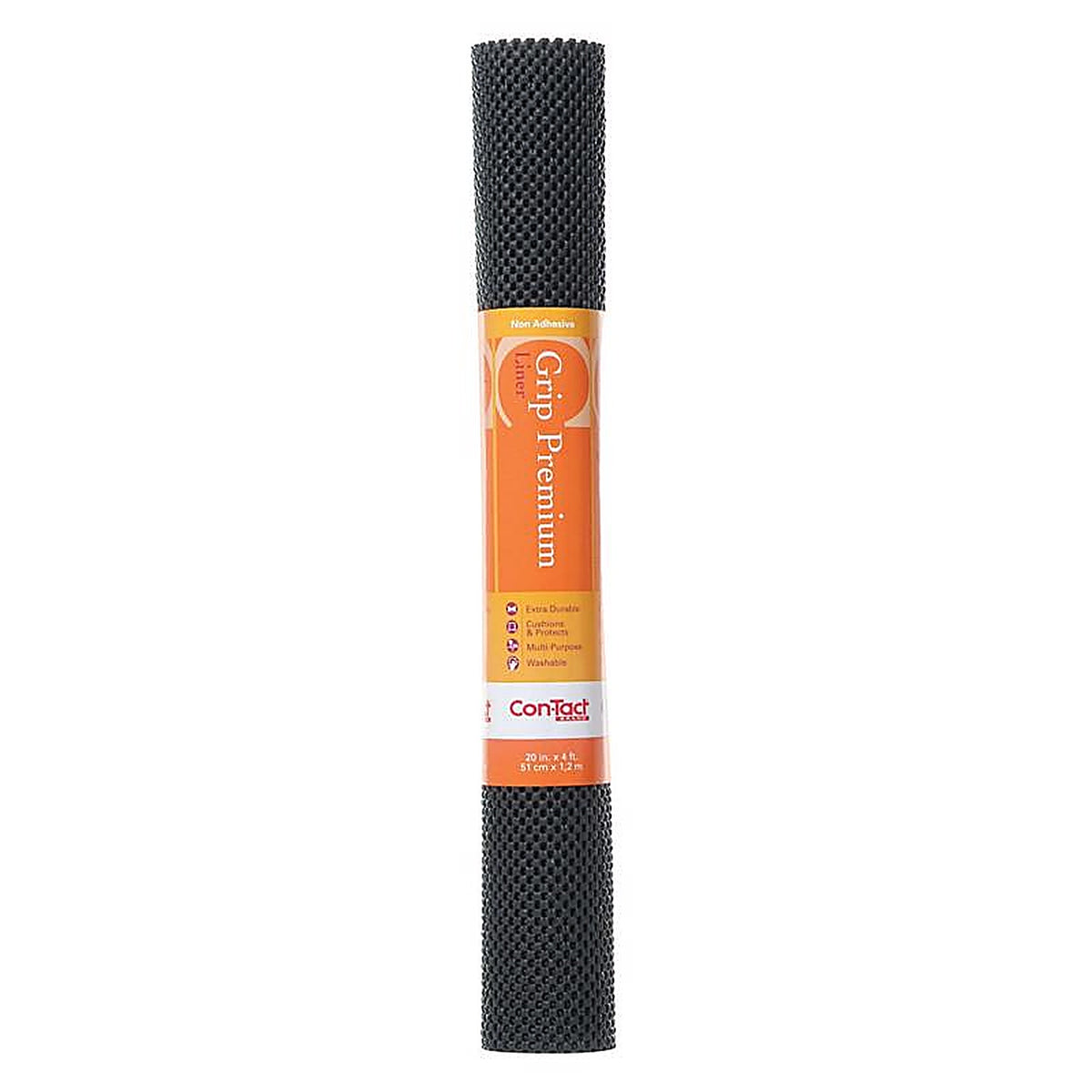 Con-Tact - 04F-C6O51-06 - Grip Premium 4 ft. L x 20 in. W Black Non-Adhesive Shelf Liner