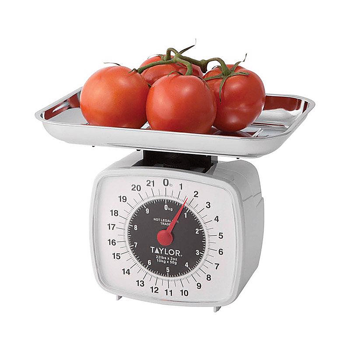 Taylor - 38804016T - White Analog Kitchen Scale 22 lb.