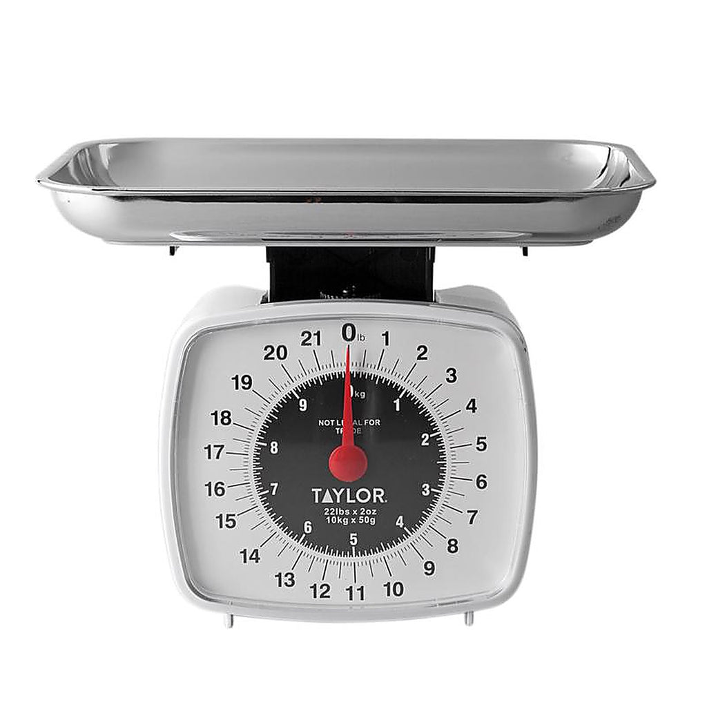 Taylor - 38804016T - White Analog Kitchen Scale 22 lb.
