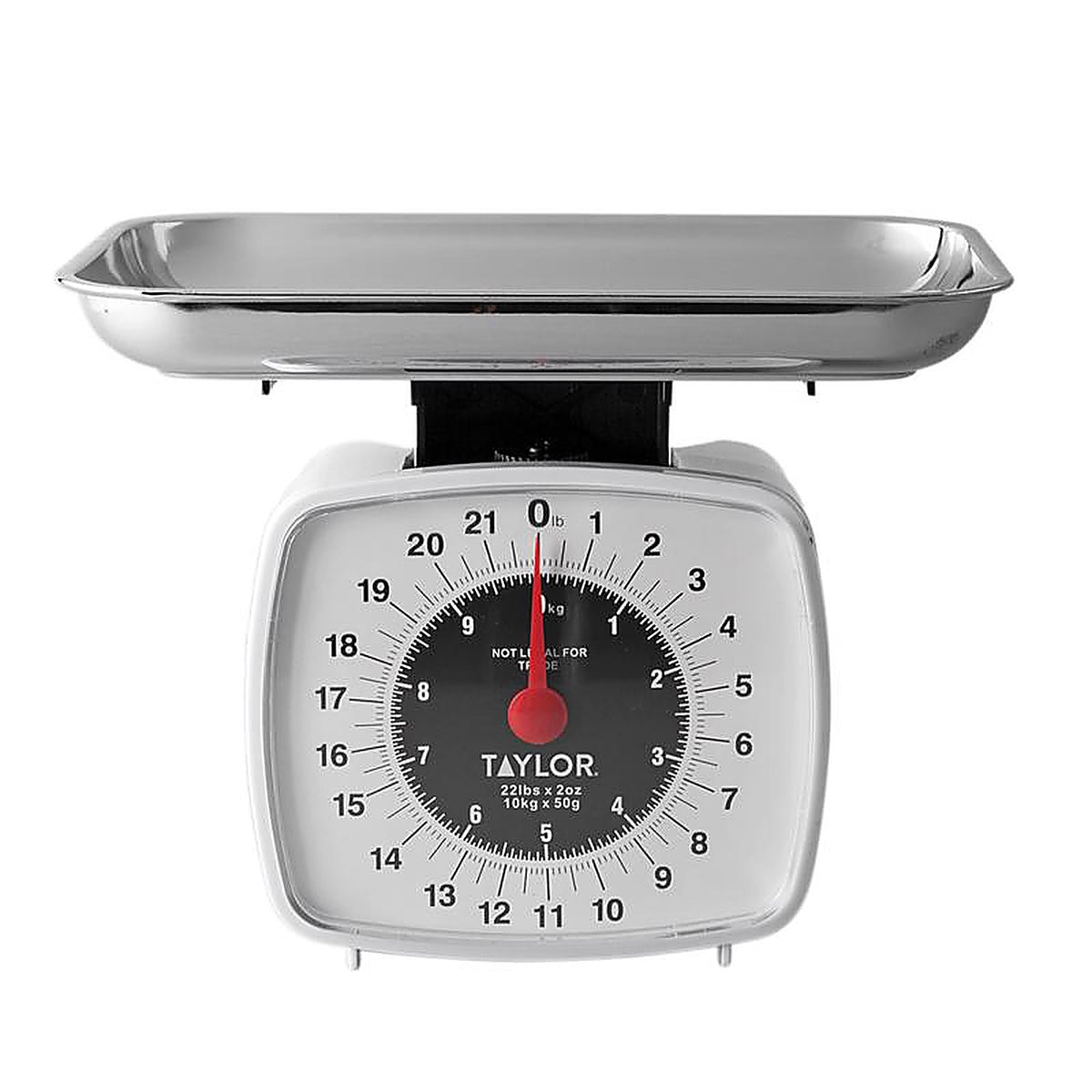 Taylor - 38804016T - White Analog Kitchen Scale 22 lb.