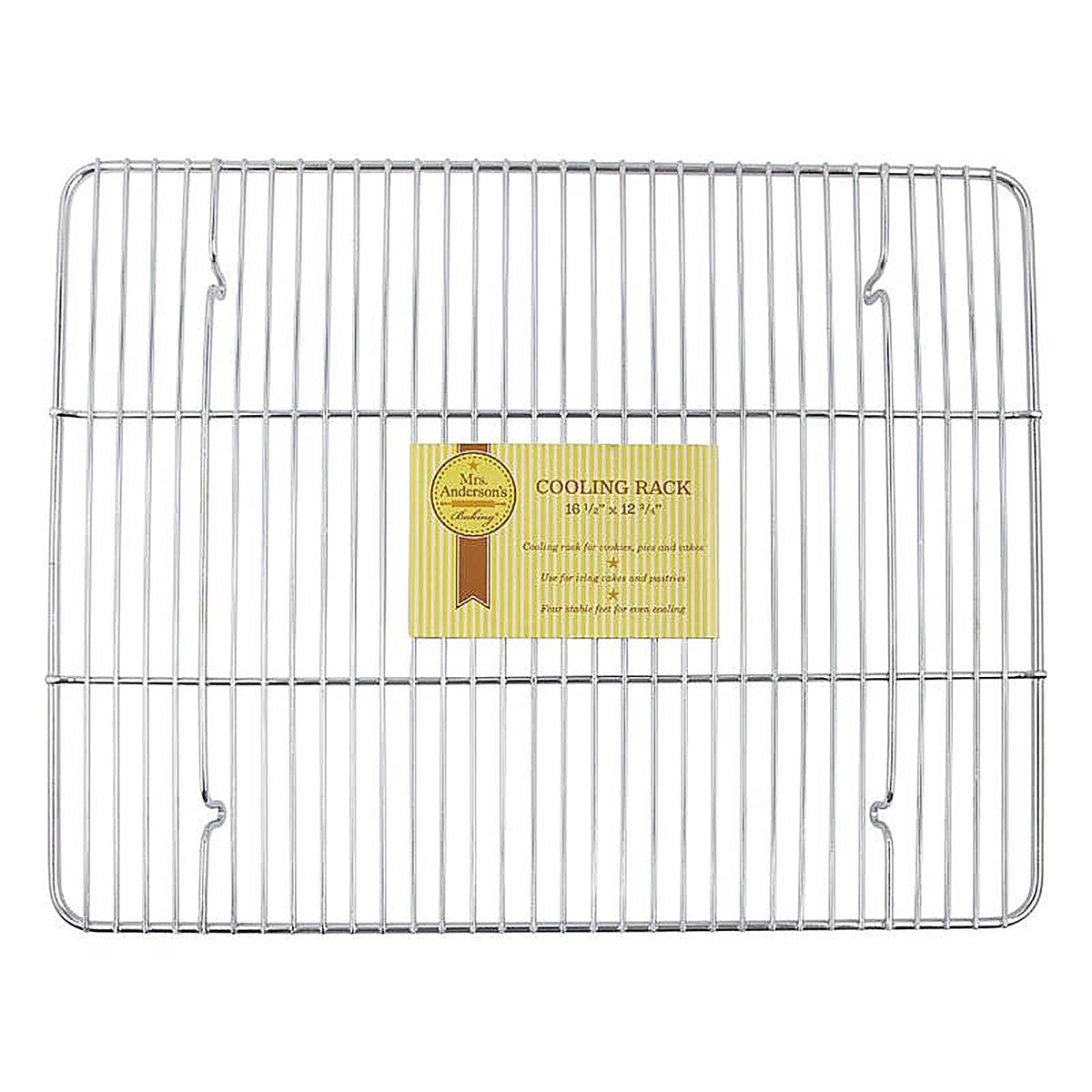 Harold Import - 43187 - Mrs. Anderson's Baking 12-3/4 in. W x 16-1/2 in. L Cooling Rack Silver