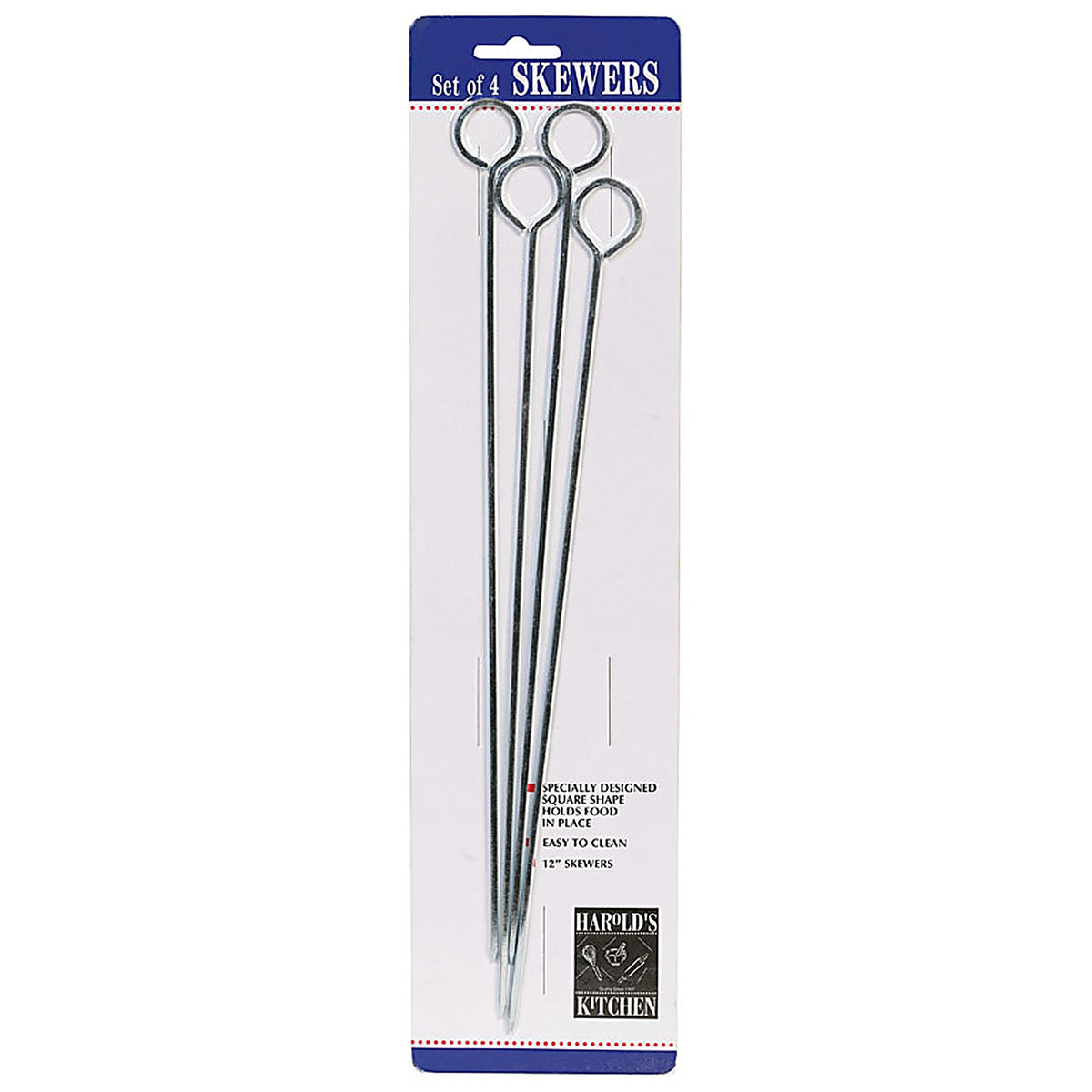 Harold Import - 43169 - 12 in. L Silver Chrome Barbecue Skewers